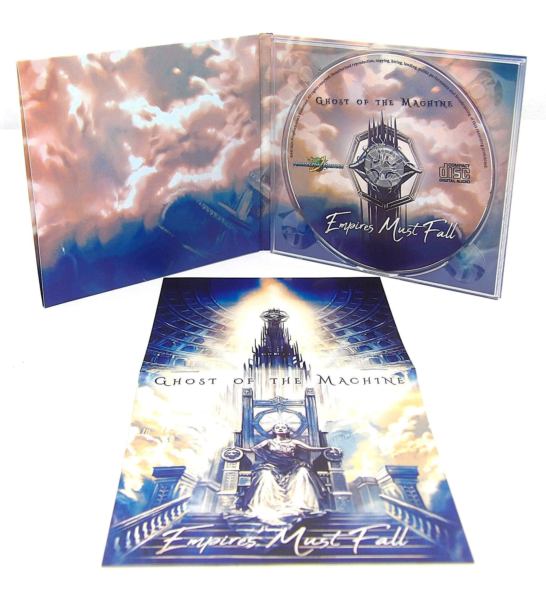 Empires must fall 4 panel CD digipack with booklet by Alpha Duplication.