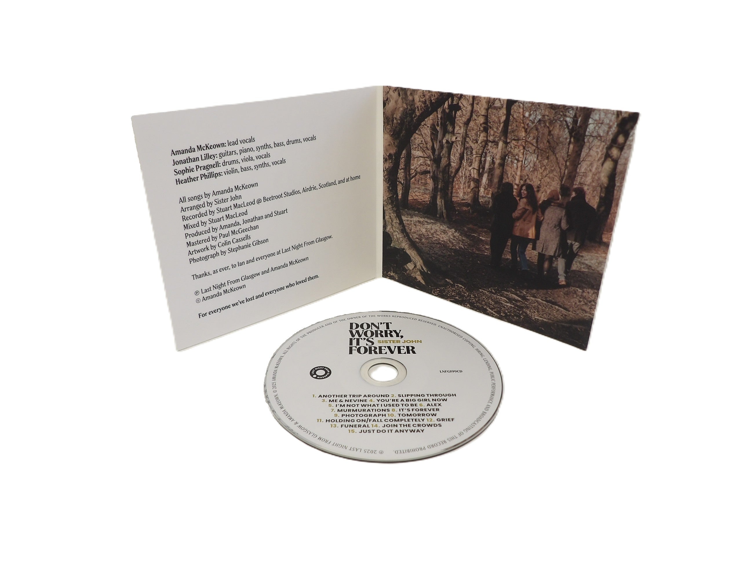 4 Panel Digisleeve CD packaging from Alpha Duplication for Sister John