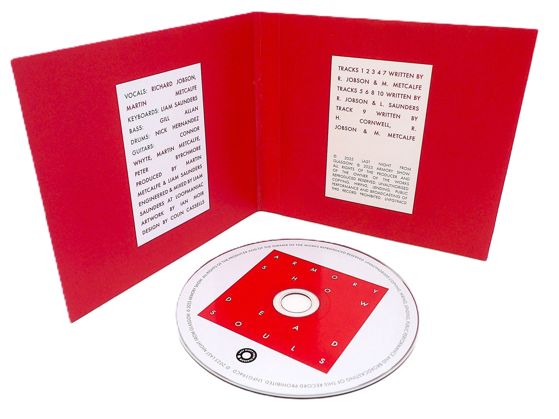 Dead Souls Matt Laminated 4 Panel Digisleeve CD pack from Alpha Duplication