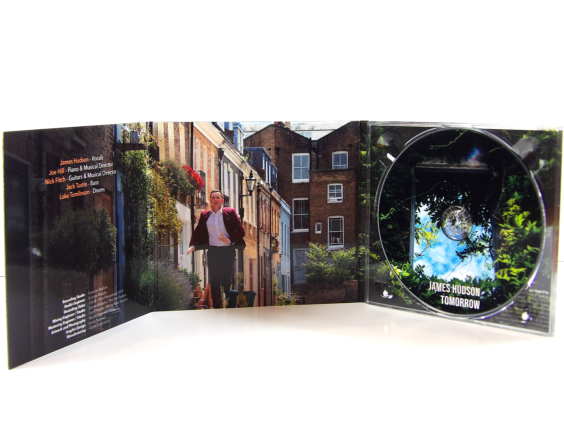 Inside James Hudson tomorrow 6 panel CD digipack by Alpha Duplication