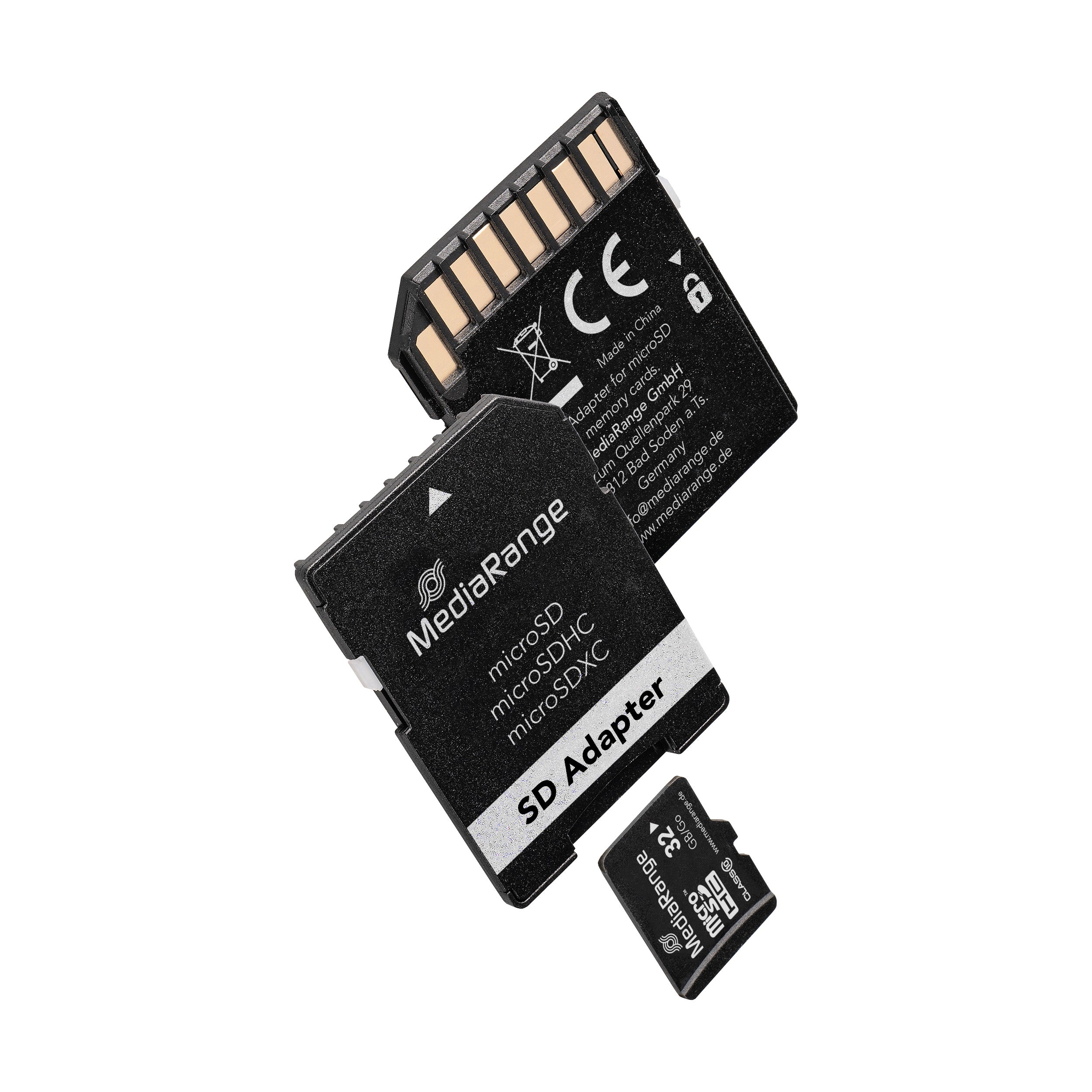 MR959 MediaRange microSDHC™ Memory Card with SD Adapter, Class 10, 32GB