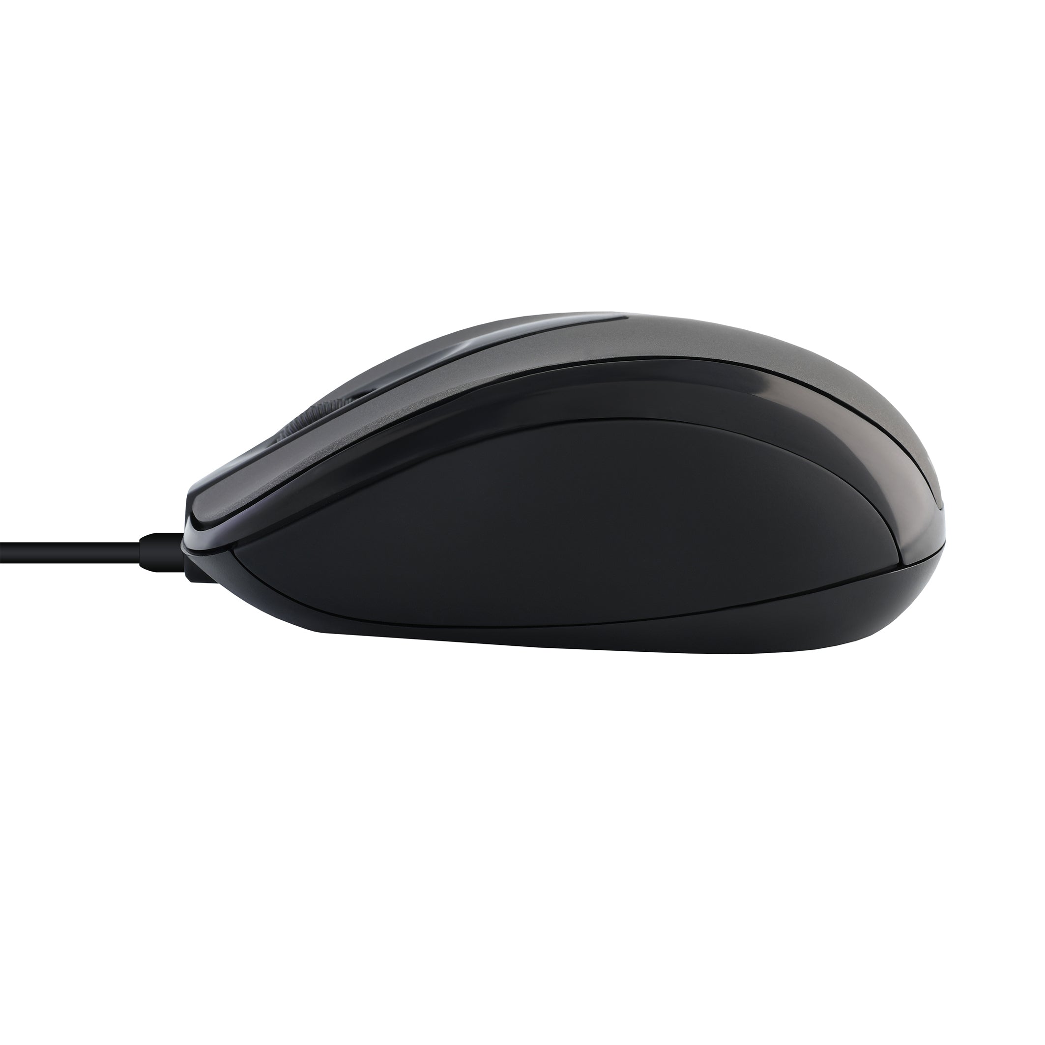 MROS201 MediaRange Wired Optical 3-Button Mouse with Scroll-Wheel, 1.000 dpi, Symmetrical, 1.5m Cable, Black/Grey