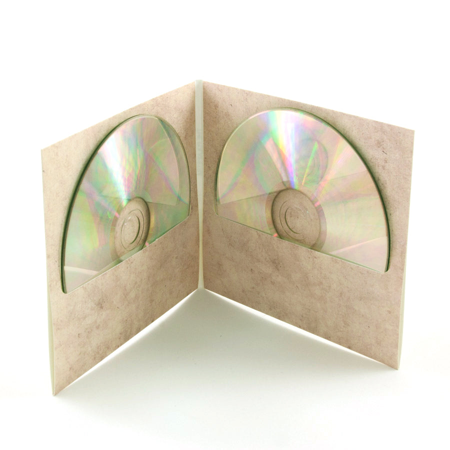 CD digifile, 2 slots, kraft cardboard, brown, unprinted