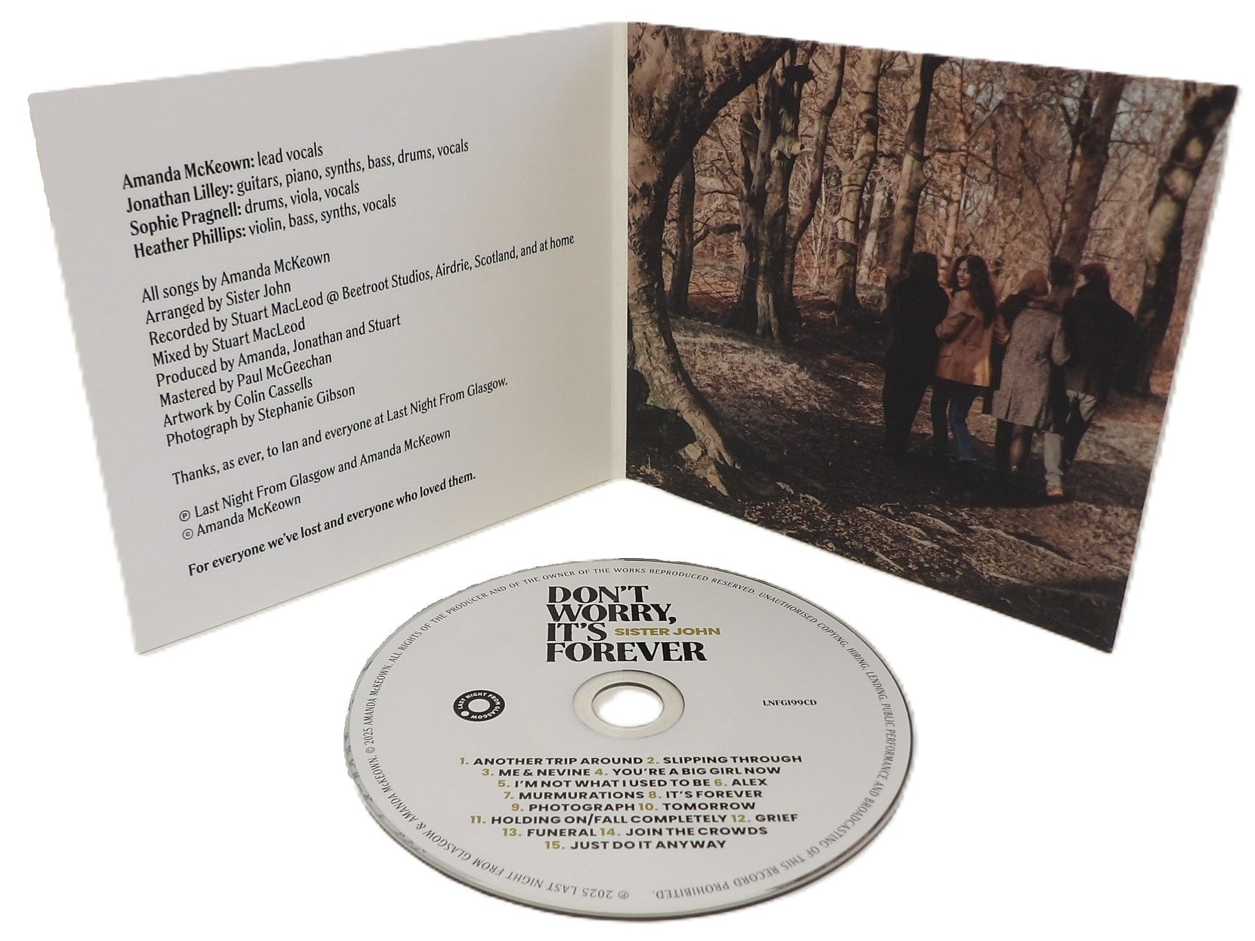 4 Panel Digisleeve CD packaging from Alpha Duplication for Sister John