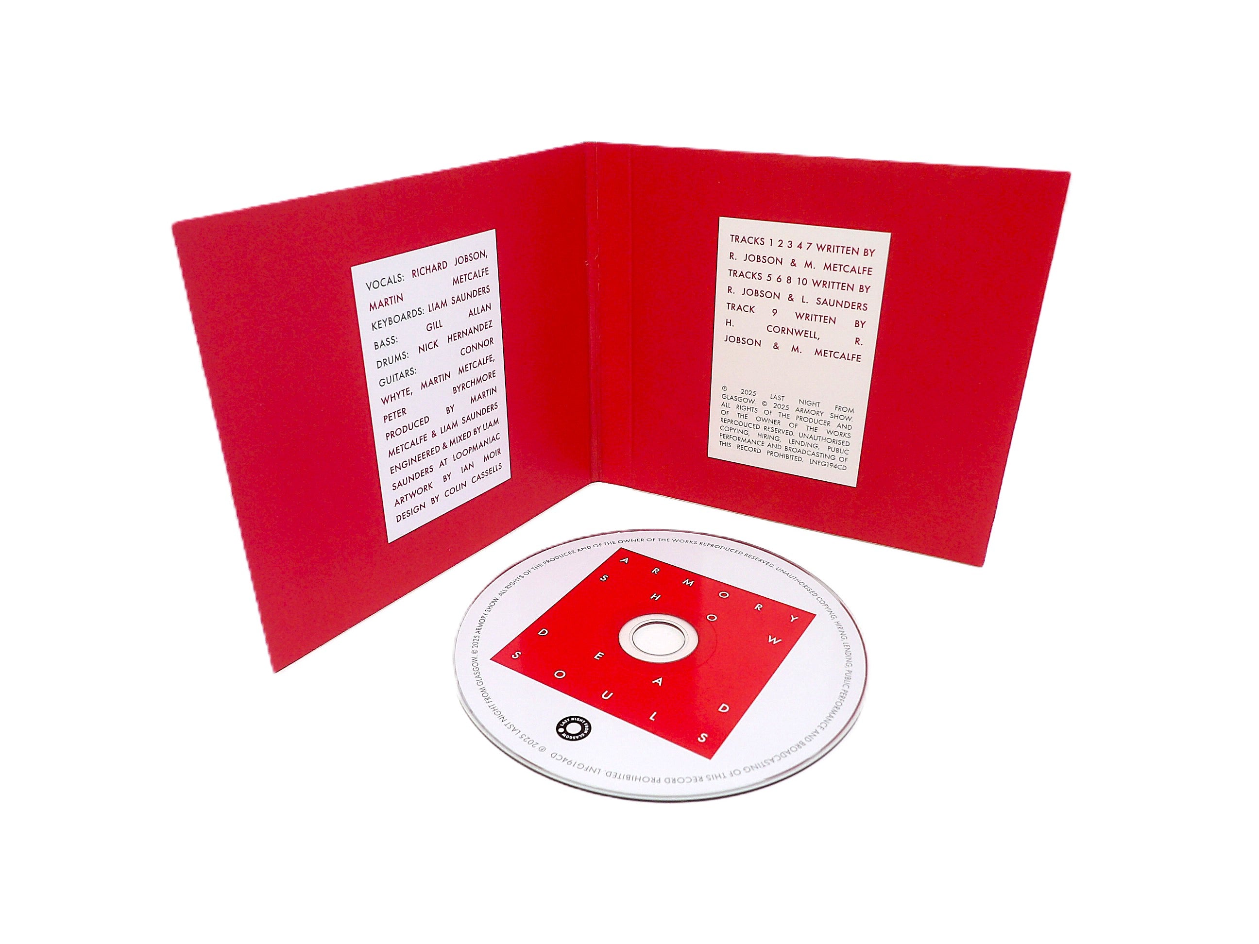 Dead Souls Matt Laminated 4 Panel Digisleeve CD pack from Alpha Duplication