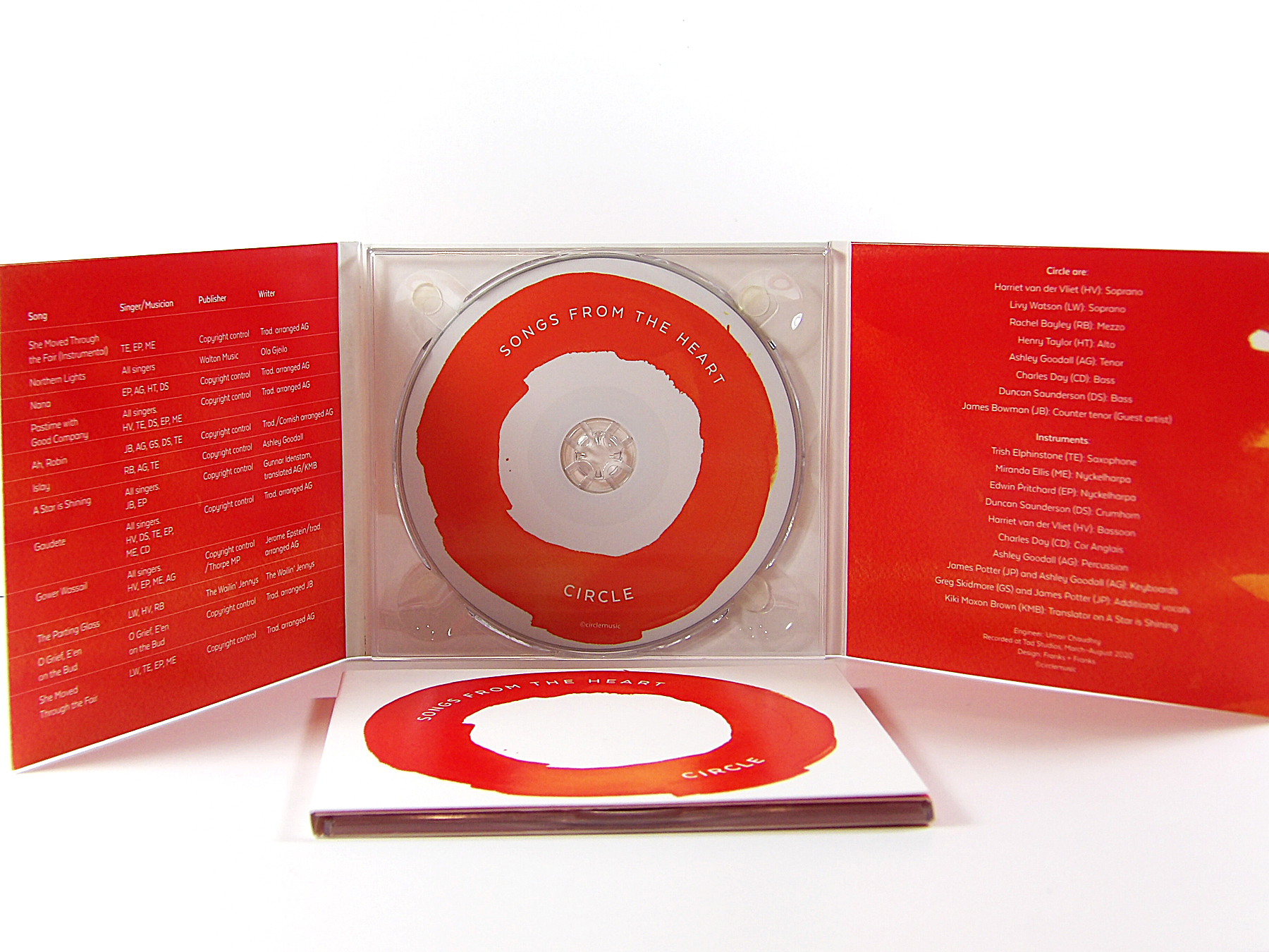 Circle Songs From The Heart 6 panel CD digipack with centre CD by Alpha Duplication