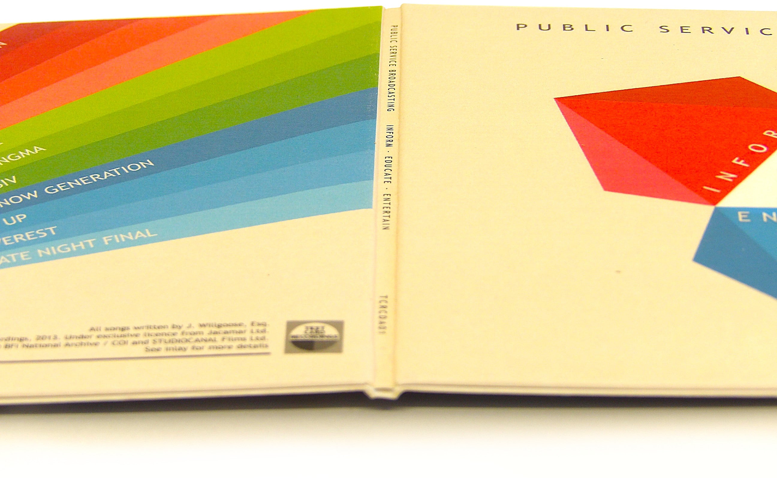 Close up of Vinyl Style Gatefold Remus Spine sleeve by Alpha Duplication