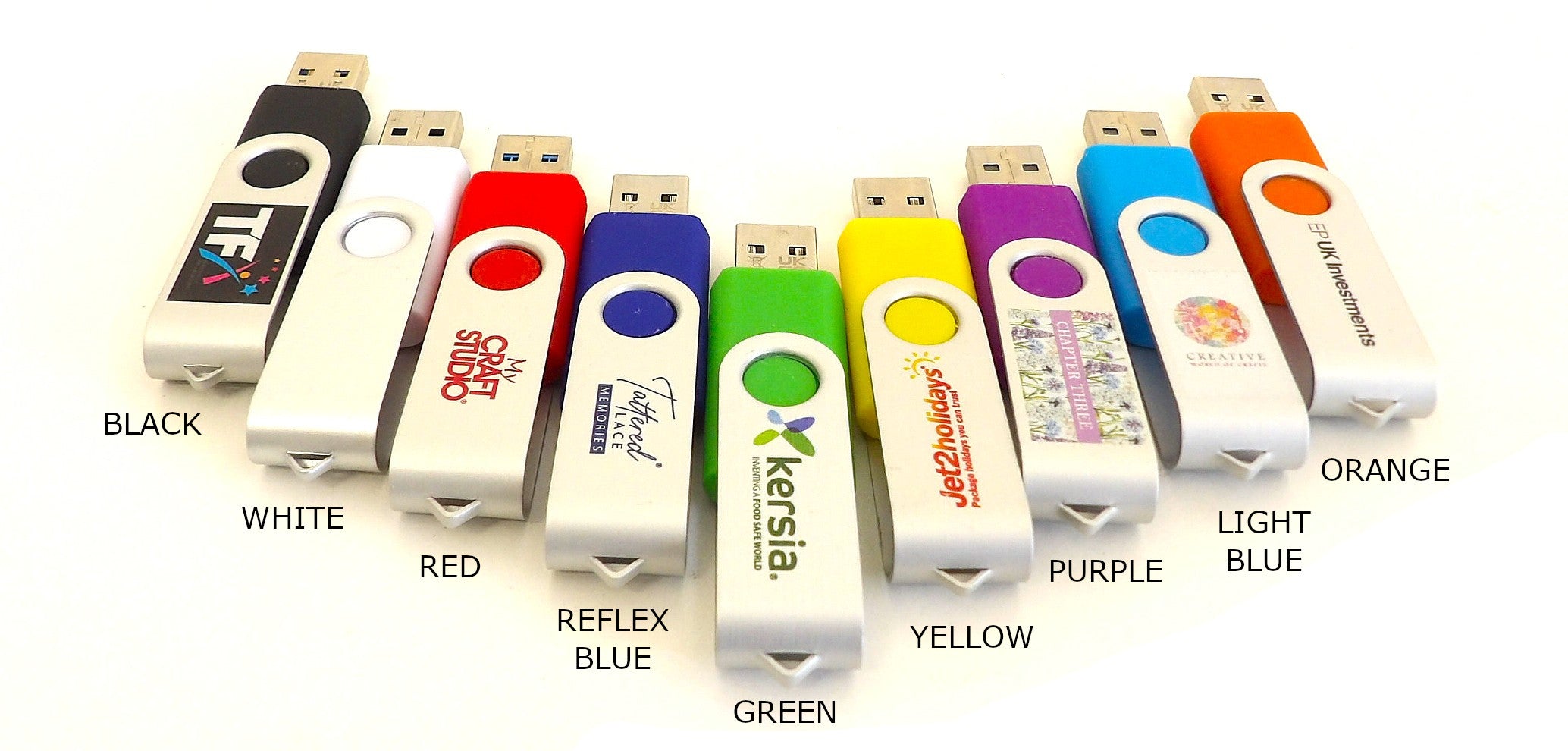 Alpha Duplications data loaded and printed twister USB drives
